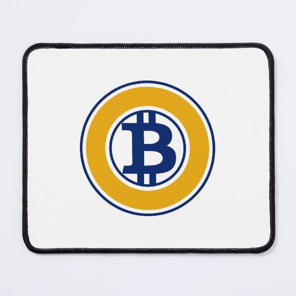 Item preview, Bitcoin Gold BTG Cryptocurrency Blue and Yellow Logo designed and sold by achristiaf.