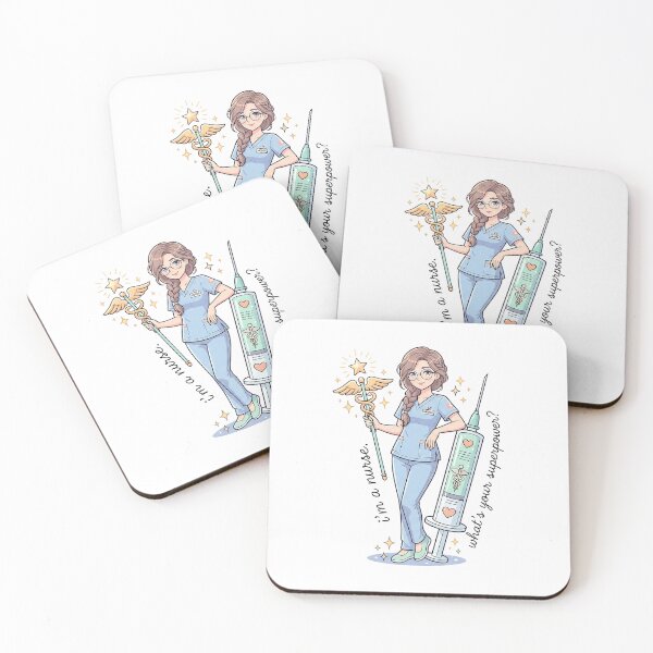 Item preview, Nurse Superpower Quote Sticker - Delicate Elegant Anime Art for Healthcare Workers designed and sold by Osmose-Studio ⭐⭐⭐⭐⭐.
