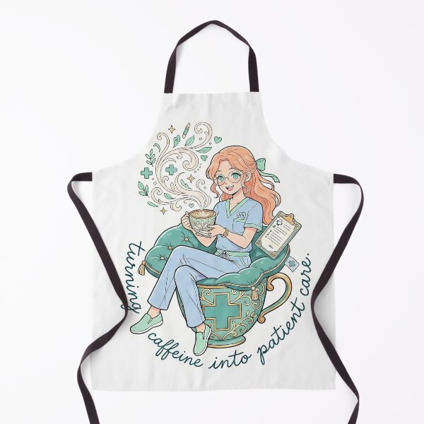 Item preview, Nurse Caffeine Quote Sticker - Delicate Elegant Anime Art for Healthcare Workers designed and sold by Osmose-Studio.