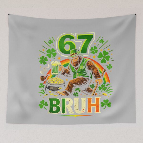Item preview, Six Seven Bruh Sasquatch 67 St Patricks Day Shamrock Bigfoot Tank Top designed and sold by mjohnson9.