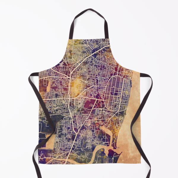 Item preview, Pondicherry Street Map India designed and sold by ArtPrints.
