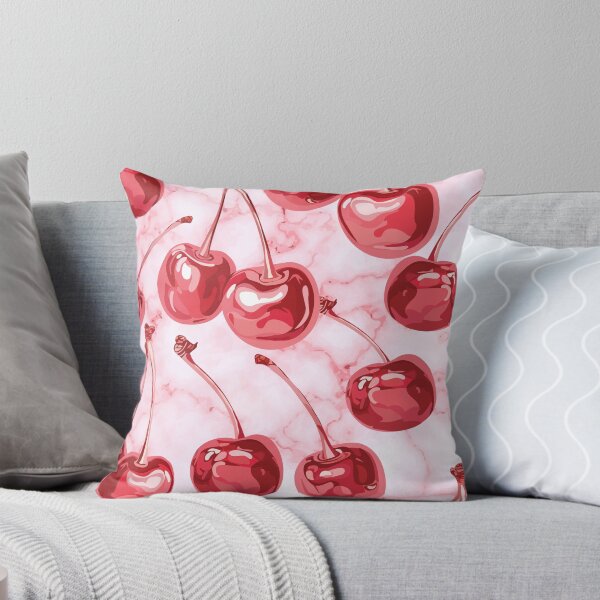Item preview, Sweet Cherry Pattern on Pink Marble Background designed and sold by PMSNshop.