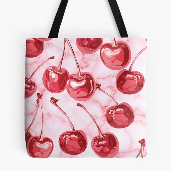 Item preview, Sweet Cherry Pattern on Pink Marble Background designed and sold by PMSNshop.