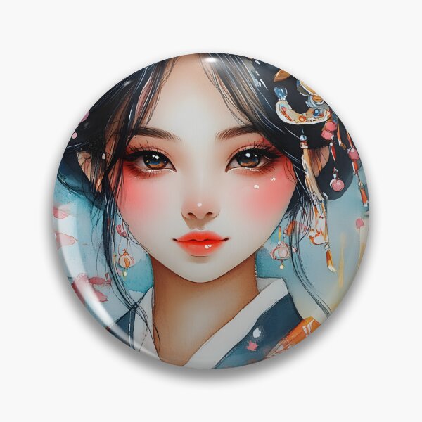 Item preview, Elegant Woman in Floral Harmony and Colorful Attire designed and sold by Artessie.