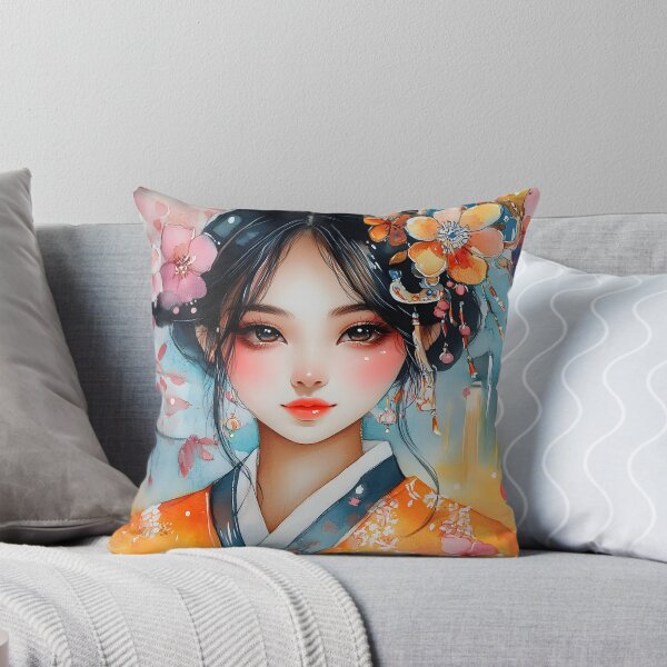 Item preview, Elegant Woman in Floral Harmony and Colorful Attire designed and sold by Artessie.
