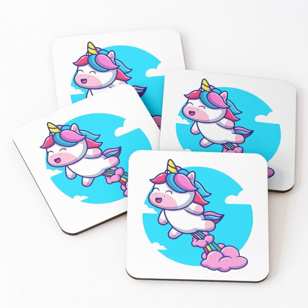 Item preview, Cute Flying Rainbow Unicorn Cartoon designed and sold by achristiaf.
