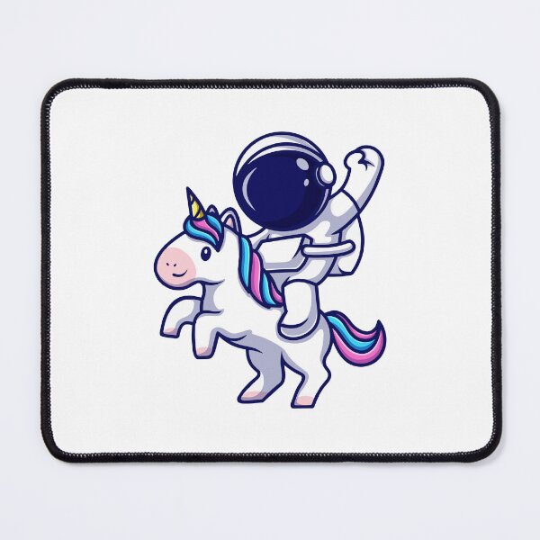 Item preview, Cute Astronaut Riding Space Unicorn Cartoon designed and sold by achristiaf.