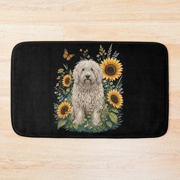 Item preview, Komondor With Sunflower Cottagecore Art Dog Owner designed and sold by TerryConnells.