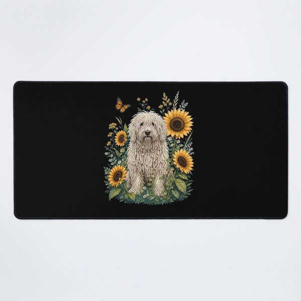Item preview, Komondor With Sunflower Cottagecore Art Dog Owner designed and sold by TerryConnells.