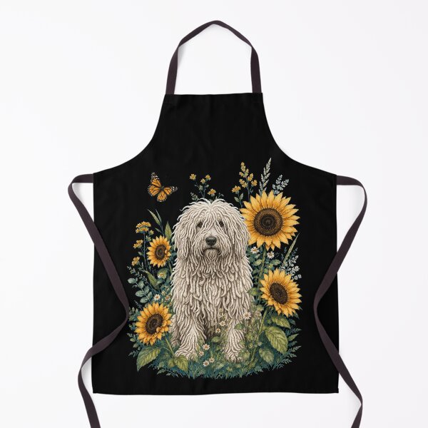 Item preview, Komondor With Sunflower Cottagecore Art Dog Owner designed and sold by TerryConnells.