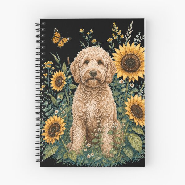 Item preview, Labradoodle With Sunflower Cottagecore Art Dog Owner designed and sold by TerryConnells.