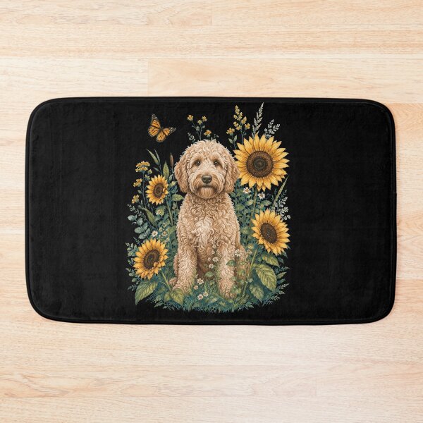 Item preview, Labradoodle With Sunflower Cottagecore Art Dog Owner designed and sold by TerryConnells.
