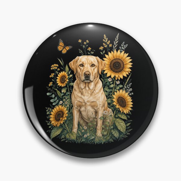 Artikelvorschau, Labrador Retriever mit Sonnenblumen-Cottagecore-Kunst Hundebesitzer entworfen und verkauft von TerryConnells.