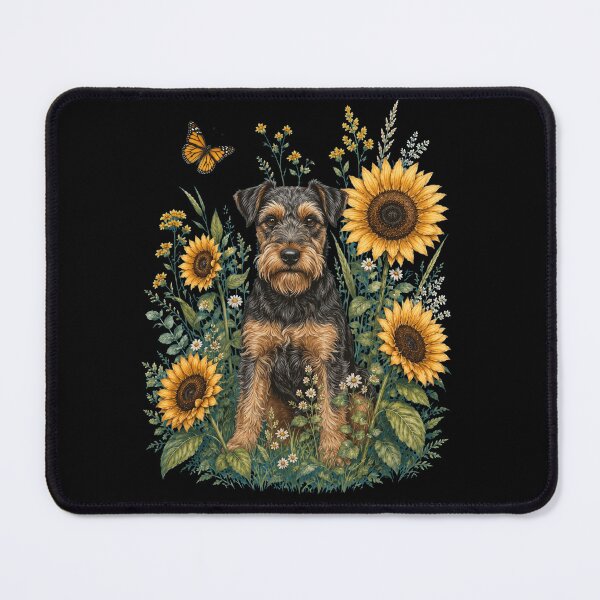 Item preview, Lakeland Terrier With Sunflower Cottagecore Art Dog Owner designed and sold by TerryConnells.