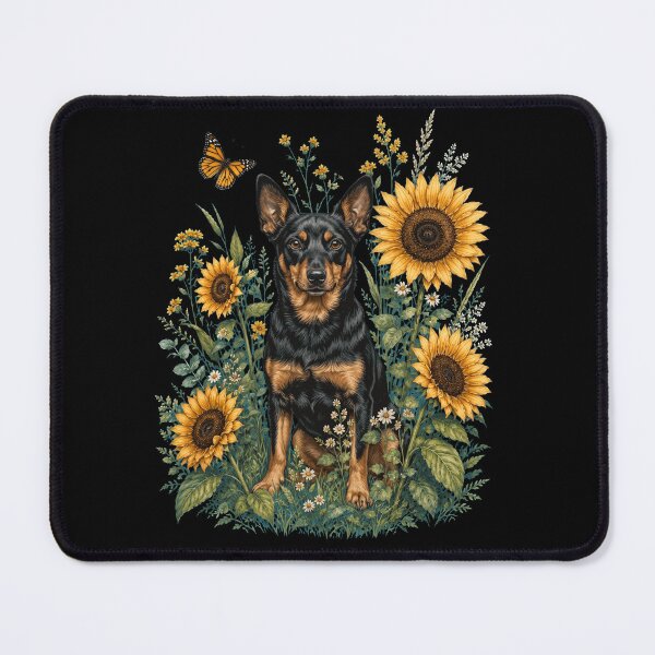 Item preview, Lancashire Heeler With Sunflower Cottagecore Art Dog Owner designed and sold by TerryConnells.