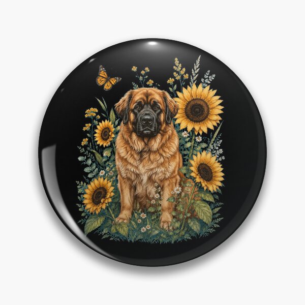 Item preview, Leonberger With Sunflower Cottagecore Art Dog Owner designed and sold by TerryConnells.