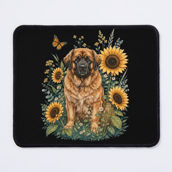 Item preview, Leonberger With Sunflower Cottagecore Art Dog Owner designed and sold by TerryConnells.