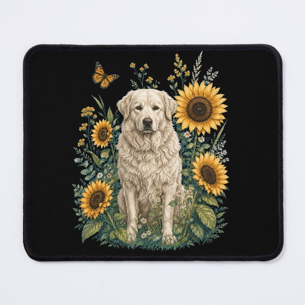 Item preview, Maremma Sheepdog With Sunflower Cottagecore Art Dog Owner designed and sold by TerryConnells.