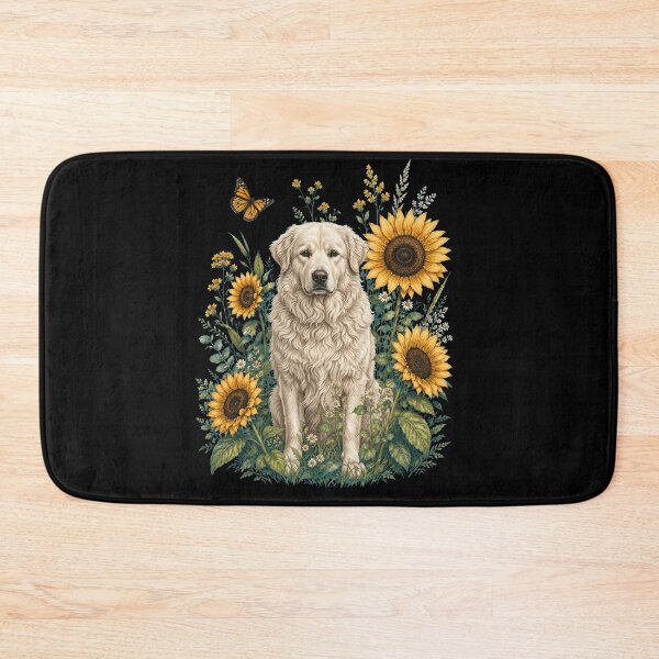 Item preview, Maremma Sheepdog With Sunflower Cottagecore Art Dog Owner designed and sold by TerryConnells.
