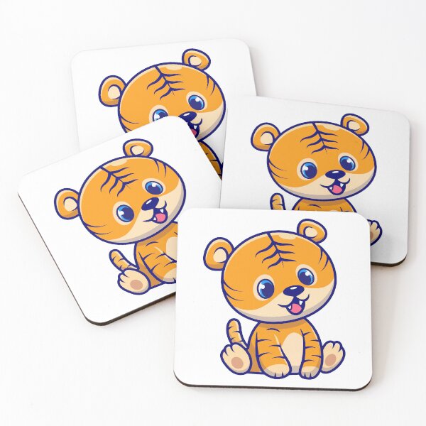 Item preview, Cute Chibi Baby Tiger Sitting Cartoon designed and sold by achristiaf.