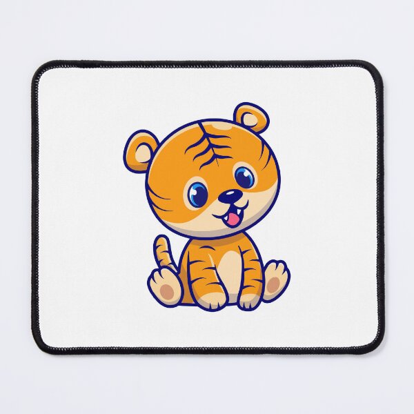 Item preview, Cute Chibi Baby Tiger Sitting Cartoon designed and sold by achristiaf.