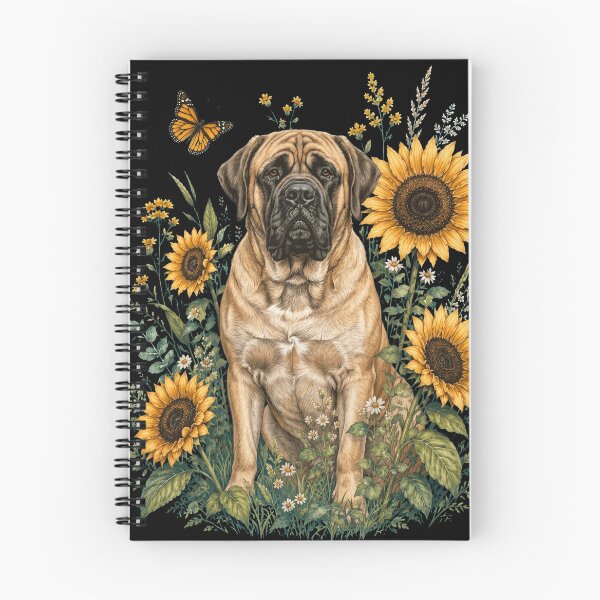 Item preview, Mastiff With Sunflower Cottagecore Art Dog Owner designed and sold by TerryConnells.