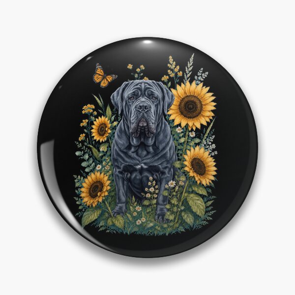 Item preview, Neapolitan Mastiff With Sunflower Cottagecore Art Dog Owner designed and sold by TerryConnells.