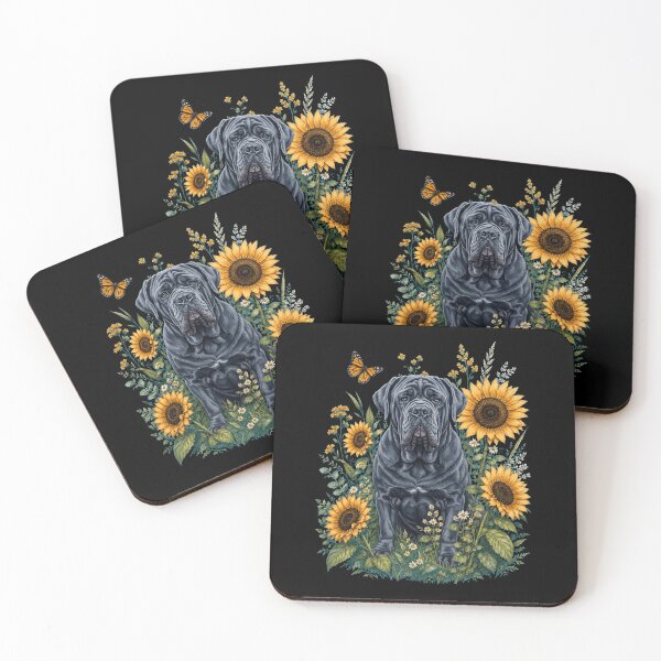 Item preview, Neapolitan Mastiff With Sunflower Cottagecore Art Dog Owner designed and sold by TerryConnells.