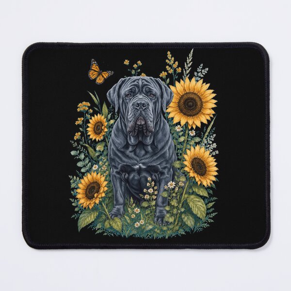 Item preview, Neapolitan Mastiff With Sunflower Cottagecore Art Dog Owner designed and sold by TerryConnells.