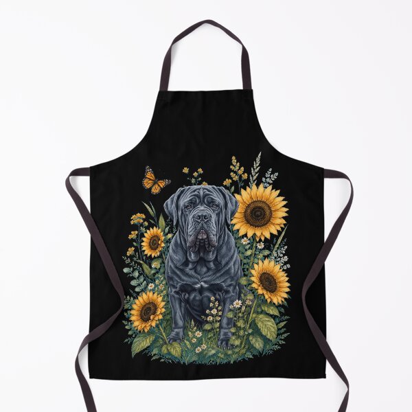Item preview, Neapolitan Mastiff With Sunflower Cottagecore Art Dog Owner designed and sold by TerryConnells.