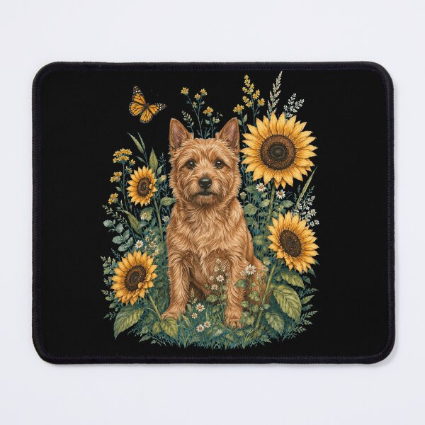 Item preview, Norwich Terrier With Sunflower Cottagecore Art Dog Owner designed and sold by TerryConnells.