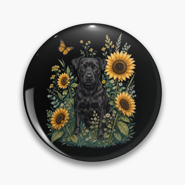 Item preview, Patterdale Terrier With Sunflower Cottagecore Art Dog Owner designed and sold by TerryConnells.