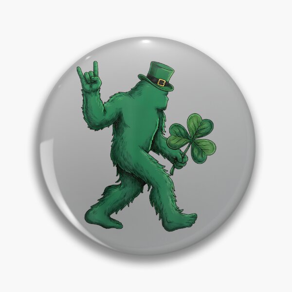 Item preview, St Patricks Day Bigfoot Rock Sasquatch Leprechaun Shamrock designed and sold by mjohnson9.