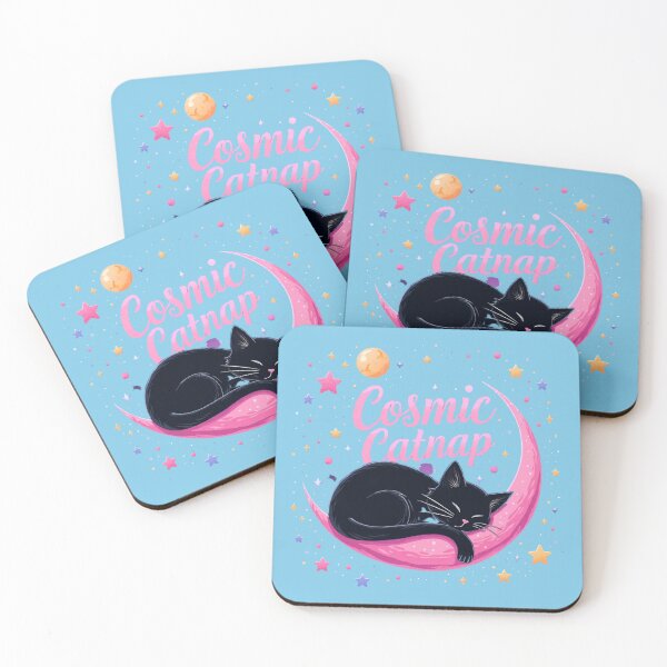 Item preview, Cosmic Cat Nap - Cat Sleeping on Crescent Moon T-Shirt for Cat Lovers and Dreamy Starseeds" designed and sold by highvibz72.