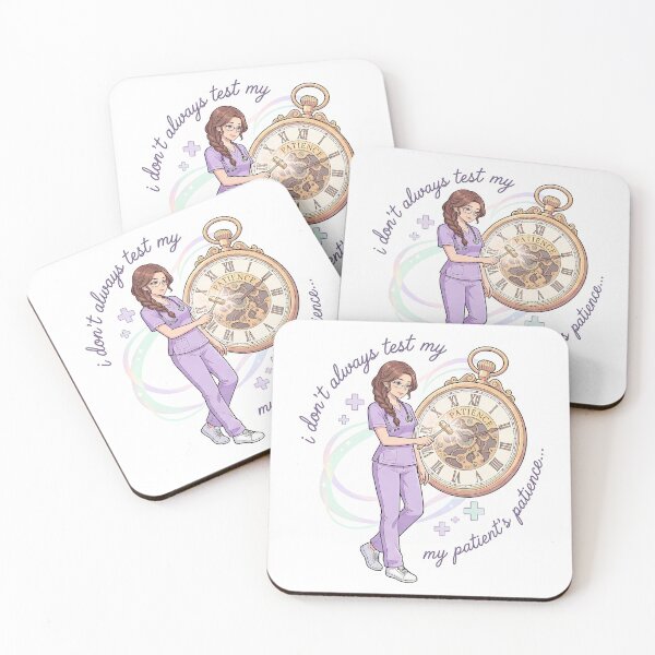 Item preview, Nurse Patience Quote Sticker - Delicate Elegant Anime Art for Healthcare Workers designed and sold by Osmose-Studio ⭐⭐⭐⭐⭐.