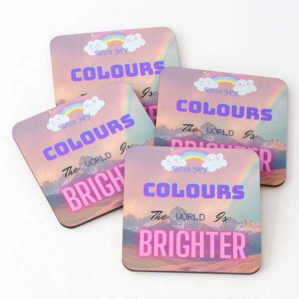 Item preview, With My Colours The World Is Brighter Cute Rainbow Aesthetic designed and sold by Ctrl+Z Enthusiast.