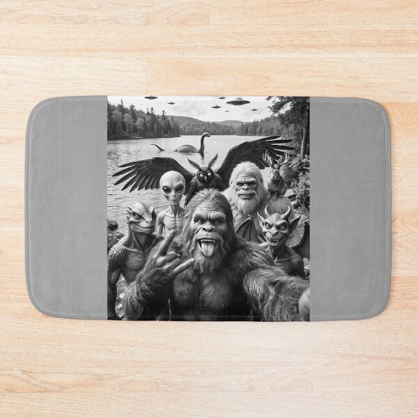 Item preview, Bigfoot Alien Loch Ness Monster UFO Cryptids Selfie designed and sold by GreggRoss.