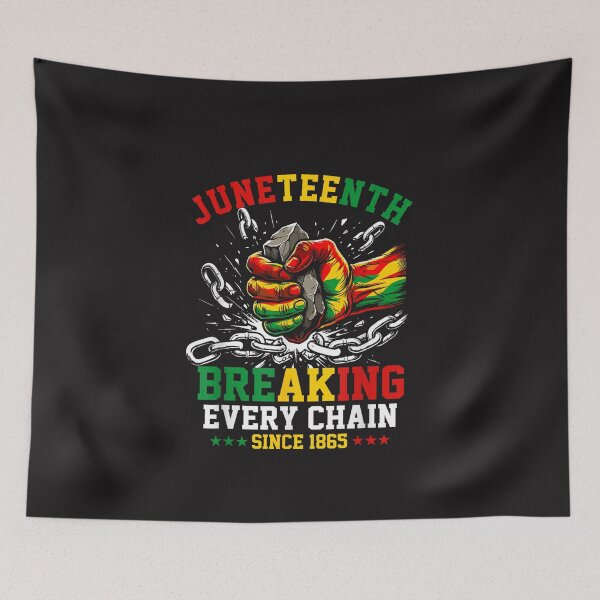 Item preview, Breaking Every Chain Since 1865 Juneteenth Freedom Retro Design designed and sold by kiralynstration.
