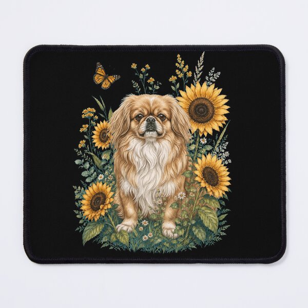 Item preview, Pekingese With Sunflower Cottagecore Art Dog Owner designed and sold by TerryConnells.