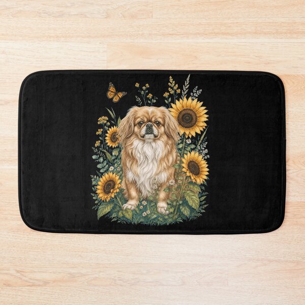 Artikelvorschau, Pekinese mit Sonnenblumen-Cottagecore-Kunst-Hundebesitzer entworfen und verkauft von TerryConnells.