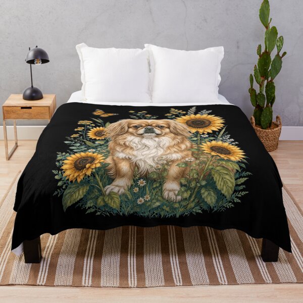 Item preview, Pekingese With Sunflower Cottagecore Art Dog Owner designed and sold by TerryConnells.