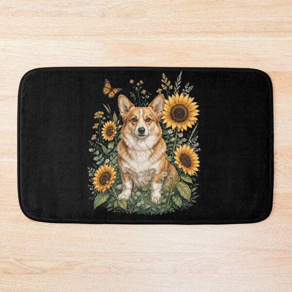 Item preview, Pembroke Welsh Corgi With Sunflower Cottagecore Art Dog Owner designed and sold by TerryConnells.