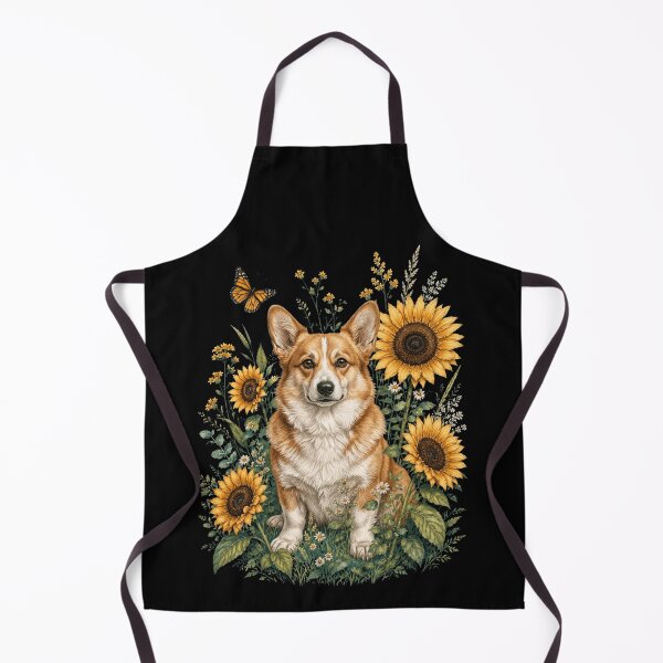 Item preview, Pembroke Welsh Corgi With Sunflower Cottagecore Art Dog Owner designed and sold by TerryConnells.