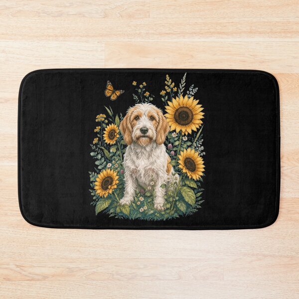 Item preview, Petit Basset Griffon Vendeen With Sunflower Cottagecore Art Dog Owner designed and sold by TerryConnells.