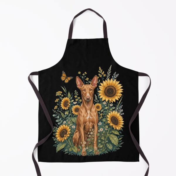Item preview, Pharaoh Hound With Sunflower Cottagecore Art Dog Owner designed and sold by TerryConnells.
