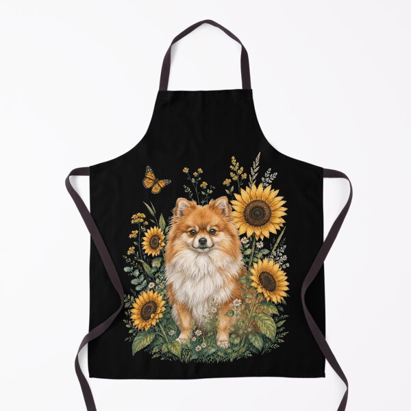 Artikelvorschau, Pomeranian mit Sonnenblume Cottagecore-Kunst Hundebesitzer entworfen und verkauft von TerryConnells.