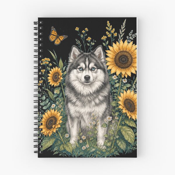 Item preview, Pomsky With Sunflower Cottagecore Art Dog Owner designed and sold by TerryConnells.