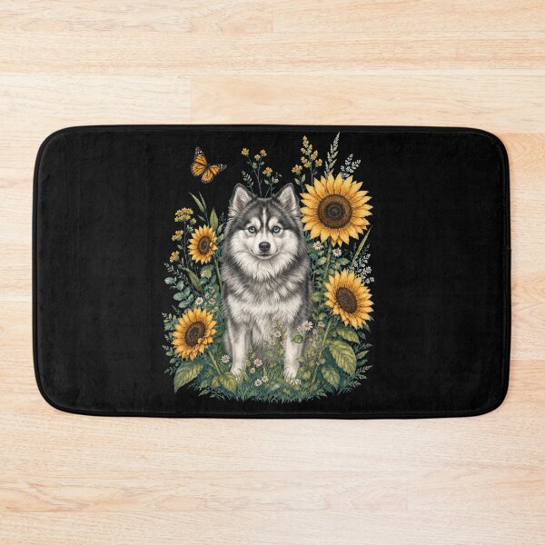 Item preview, Pomsky With Sunflower Cottagecore Art Dog Owner designed and sold by TerryConnells.