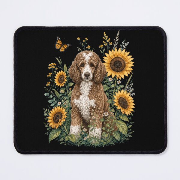 Item preview, Poodle With Sunflower Cottagecore Art Dog Owner designed and sold by TerryConnells.