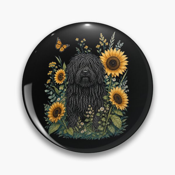 Item preview, Puli With Sunflower Cottagecore Art Dog Owner designed and sold by TerryConnells.